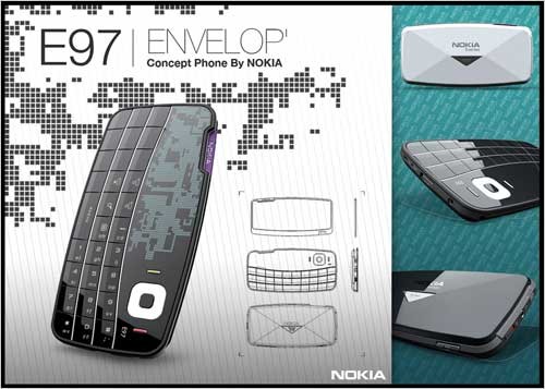 前卫设计独立屏幕 诺基亚E97概念手机