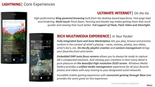 Android 2.2/WP7 戴尔四款智能机曝光 