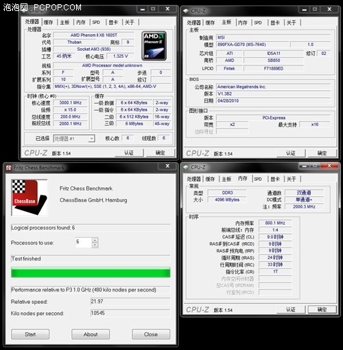 性能提升40%!890FX+960T实战4核开6核 