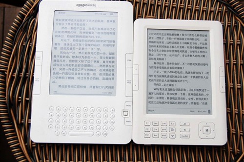 对比kindle2 台电k6电子书阅读器评测图片