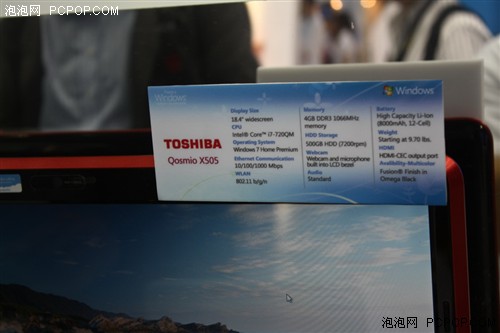 Computex2010：东芝X505现身微软展台 