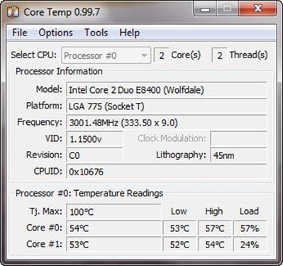CPU温度测试软件Core Temp新版本下载