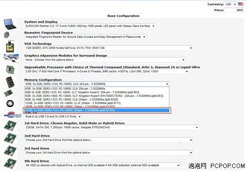 Eurocom超级笔记本首达24GB海量内存 