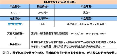 高端Android手机 HTC G7仅售价2900元 