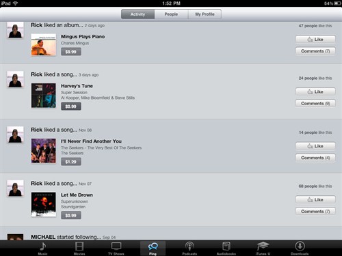 苹果iTunes升级为iPad增加Ping新功能