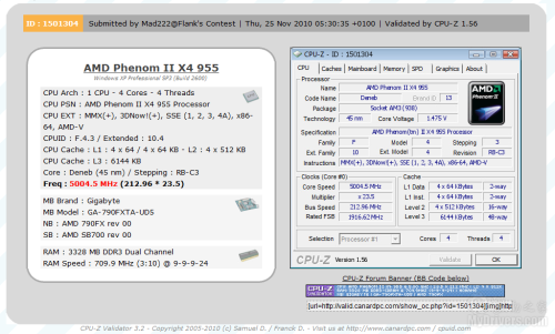 Phenom II X4 955风冷超频破5GHz大关 