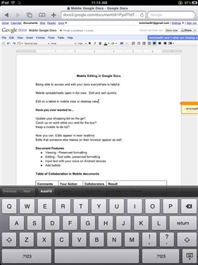 Google正式发布iPad版Docs流畅又舒适 