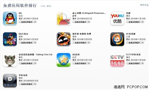 2010年度中国区10款非常好的免费iOS应用 