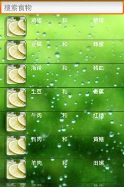 Android生活实用小工具 食物相克大全 