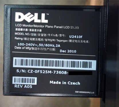 Dell Monitor Serial Number