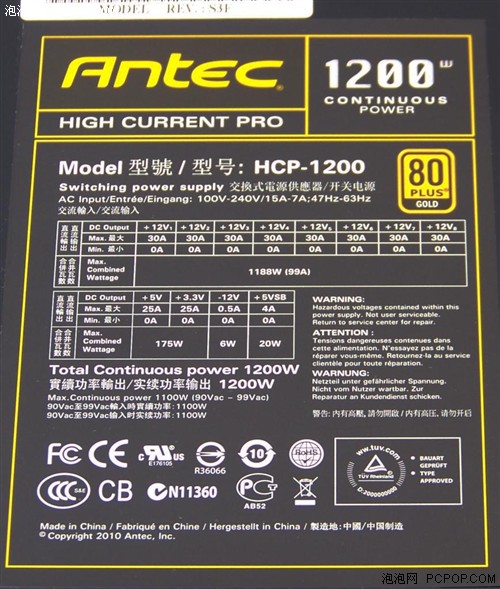 Antec HCP1200评测 