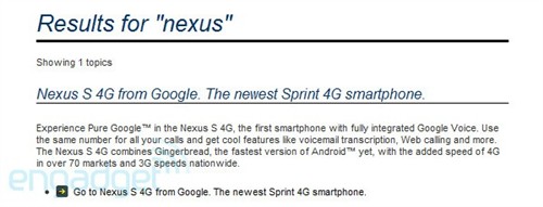 谷歌Nexus S升级至4G Sprite即将发售 