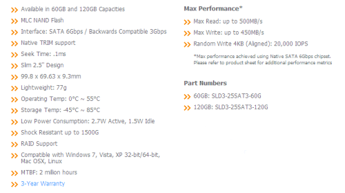 OCZ Agility 3/Solid 3 SSD正式上架 