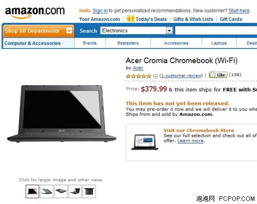 宏碁Chromebook仅售出5000台 