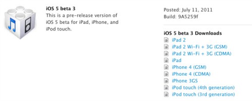 苹果发布iOS5 Beta3预告狮子系统将至 