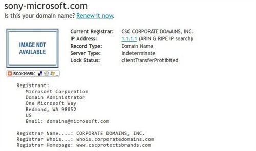 微软注册与索尼相关域名 或与WP7有关 