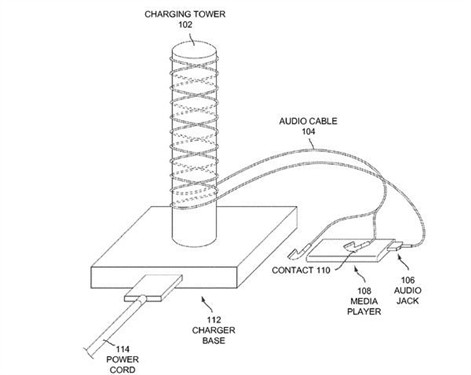苹果感应充电新概念：耳机线充当介质 