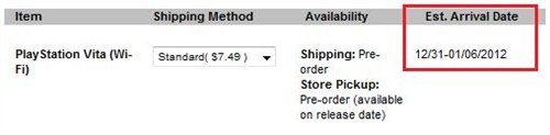 索尼PSVITA开售？百思买惊现预订页面 