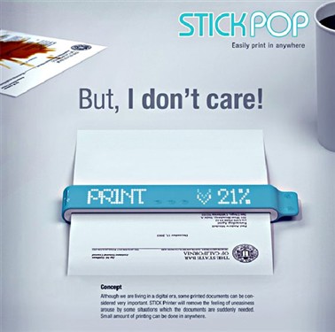 未来可能实现？StickPOP超迷你打印棒 