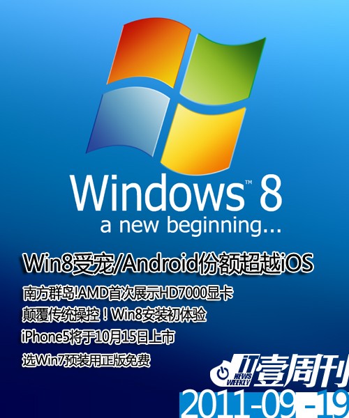 壹周刊:Win8受宠/Android份额超越iOS 