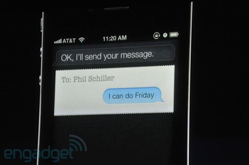功能升级 iPhone4s搭载Siri声控功能 