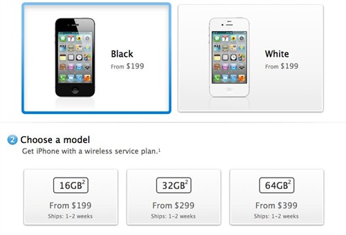 iPhone 4S两周内发货 无锁版开启预订 