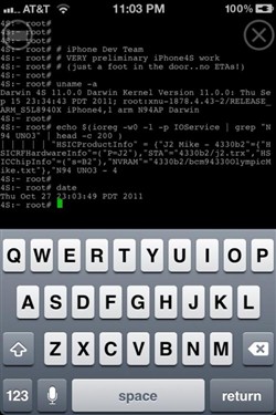 iPhone4S已被越狱！肌肉男发最新截图 
