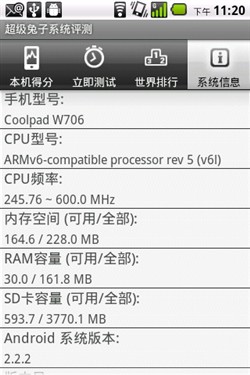 百元联通定制3G智能手机 酷派W706评测 