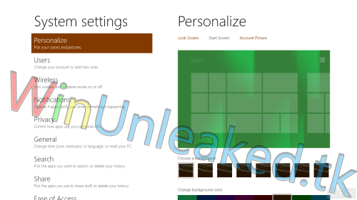 Windows 8 Beta新功能曝光:可自定义开始界面背景图片 
