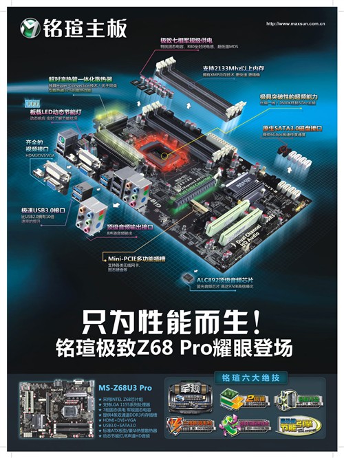 Intel也厚道！铭瑄最便宜Z68主板评测 