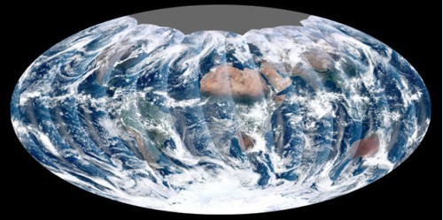美国NPP卫星首次捕获到地球全景照片_散热器