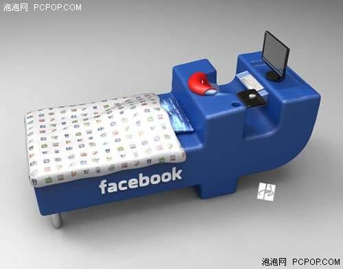 上床搞社交！看Facebook专用床长啥样 