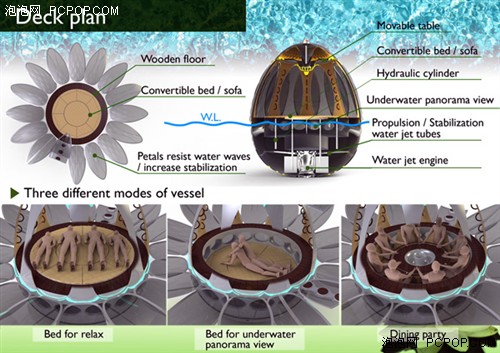 能赏水下美景！神奇的迷你莲花船曝光 