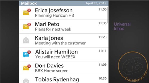 黑莓BlackBerry 10系统用户界面曝光 