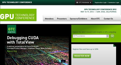 NVIDIA 2012 GTC技术大会现开放注册 