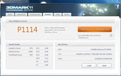 Intel Corei7-3612QM+GT630M性能简测 