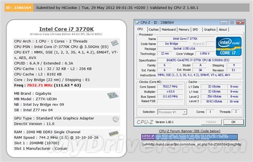 这次是真的!Core i7-3770K破7GHz大关 