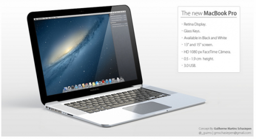 视网膜+玻璃键!新MacBookPro概念设计 