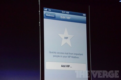 iOS 6邮件VIP功能 重要信件将高亮提示 