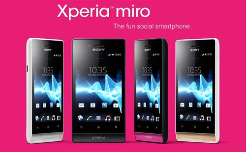 时尚社交智能机 索尼Xperia miro亮相 