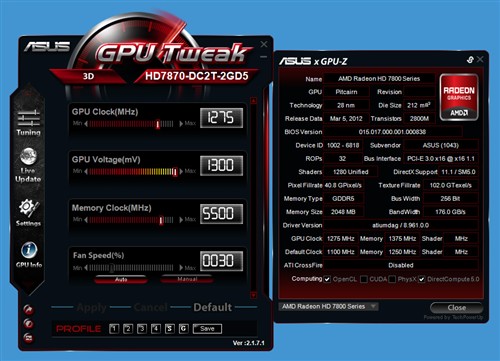 最强性能!华硕HD7870 DCU II TOP测试 