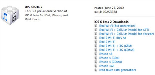 苹果向开发者发布iOS6 Beta2新增功能 