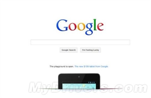 为自家推光产品!谷歌首页惊现Nexus 7 