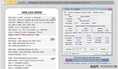 超频7.384GHz创造新世界记录！微星FM2-A85XA-G65主板上市 