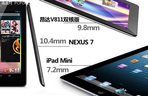 苹果不甜 昂达V811双核对比iPad mini 