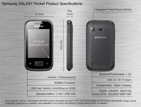 三星入门新机Galaxy Pocket Plus曝光 