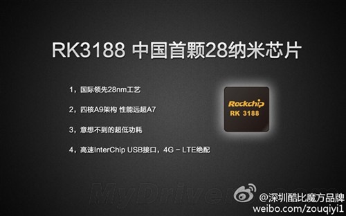 国产28纳米四核心 ARM架构RK3188发布