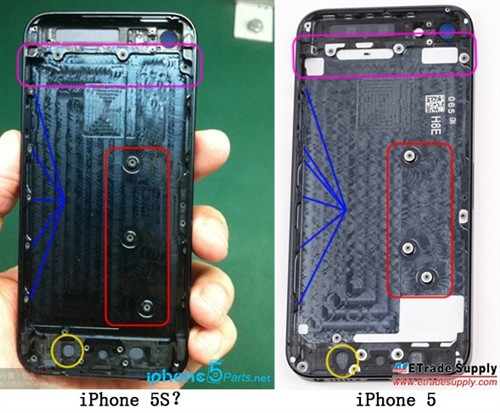 iPhone 5S后面板曝光 内部设计有变化 