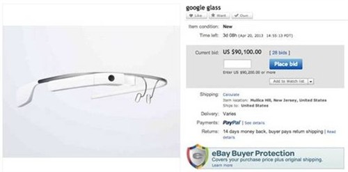 56.7万人民币！Google Glass现身eBay 