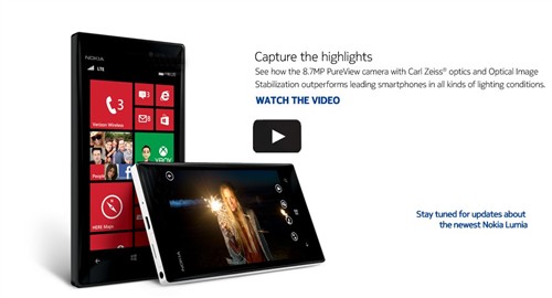诺基亚Lumia 928宣传片上线 主打暗光 